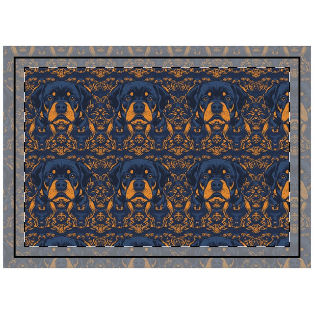 Baroque Nobility Rottweilers Throw Pillow