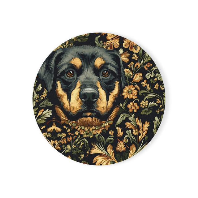 Baroque Rottweiler Tapestry Coasters