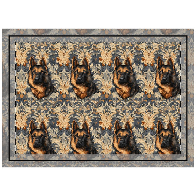 Baroque Shepherd Damask Throw Pillow