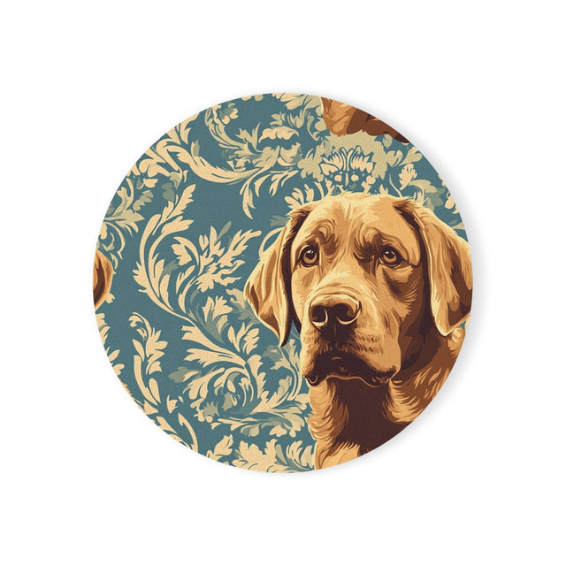 Baroque Teal Labradors Coasters