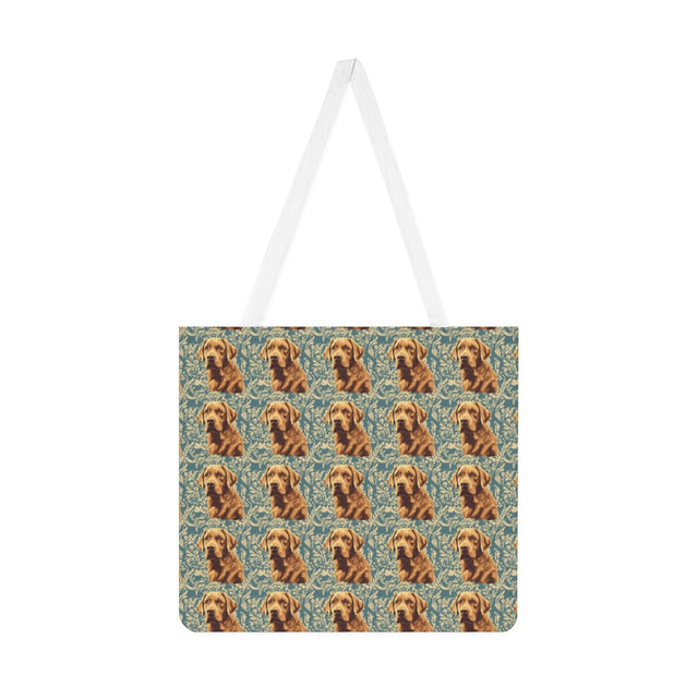 Baroque Teal Labradors Tote Bag