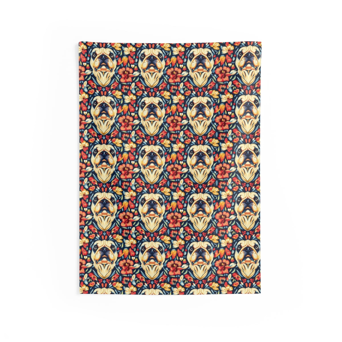 Blooming Bulldogs Fiesta Wall Tapestry
