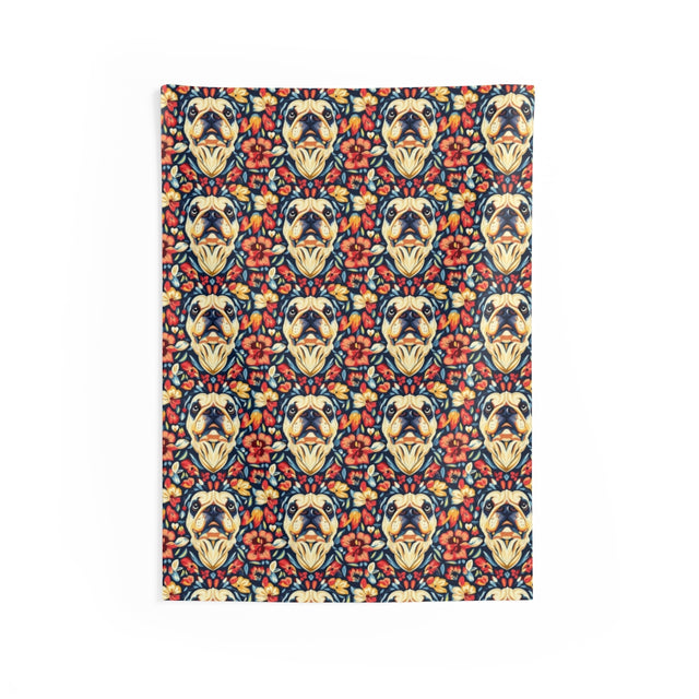 Blooming Bulldogs Fiesta Wall Tapestry