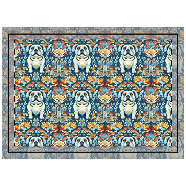 Bohemian Blooms Bulldogs Throw Pillow