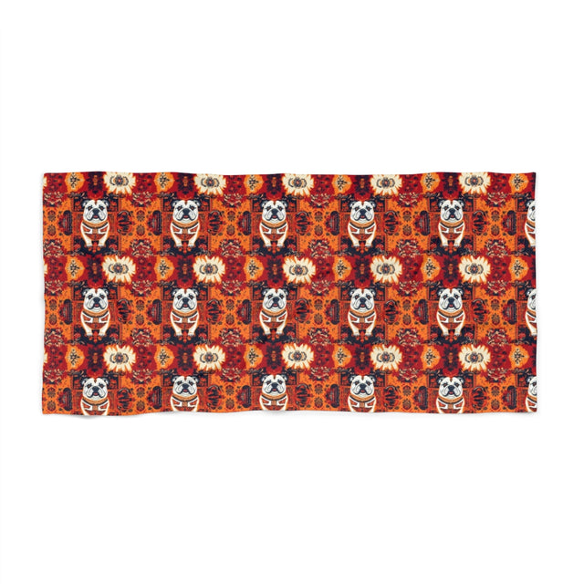 Bohemian Tapestry Bulldogs Beach Towel