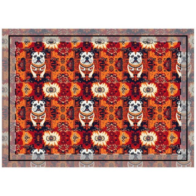Bohemian Tapestry Bulldogs Throw Pillow