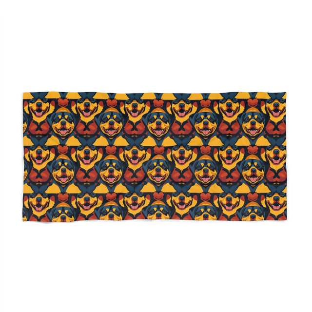 Bold Pop Rottweilers Beach Towel