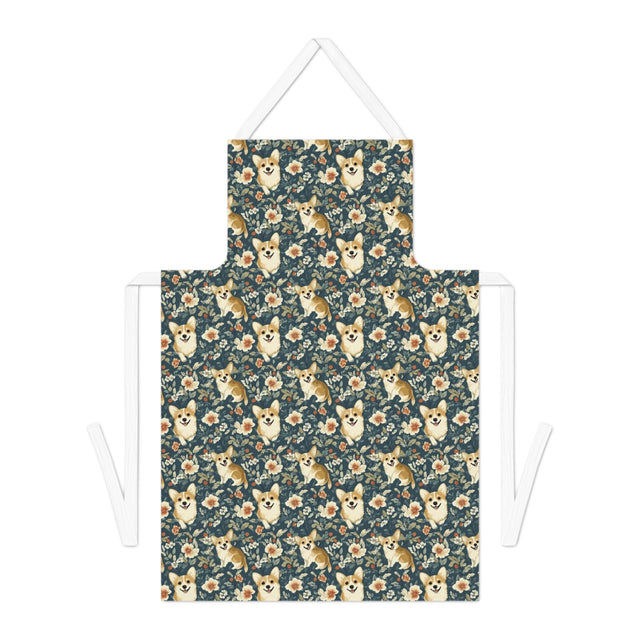 Botanical Bliss Corgis Apron