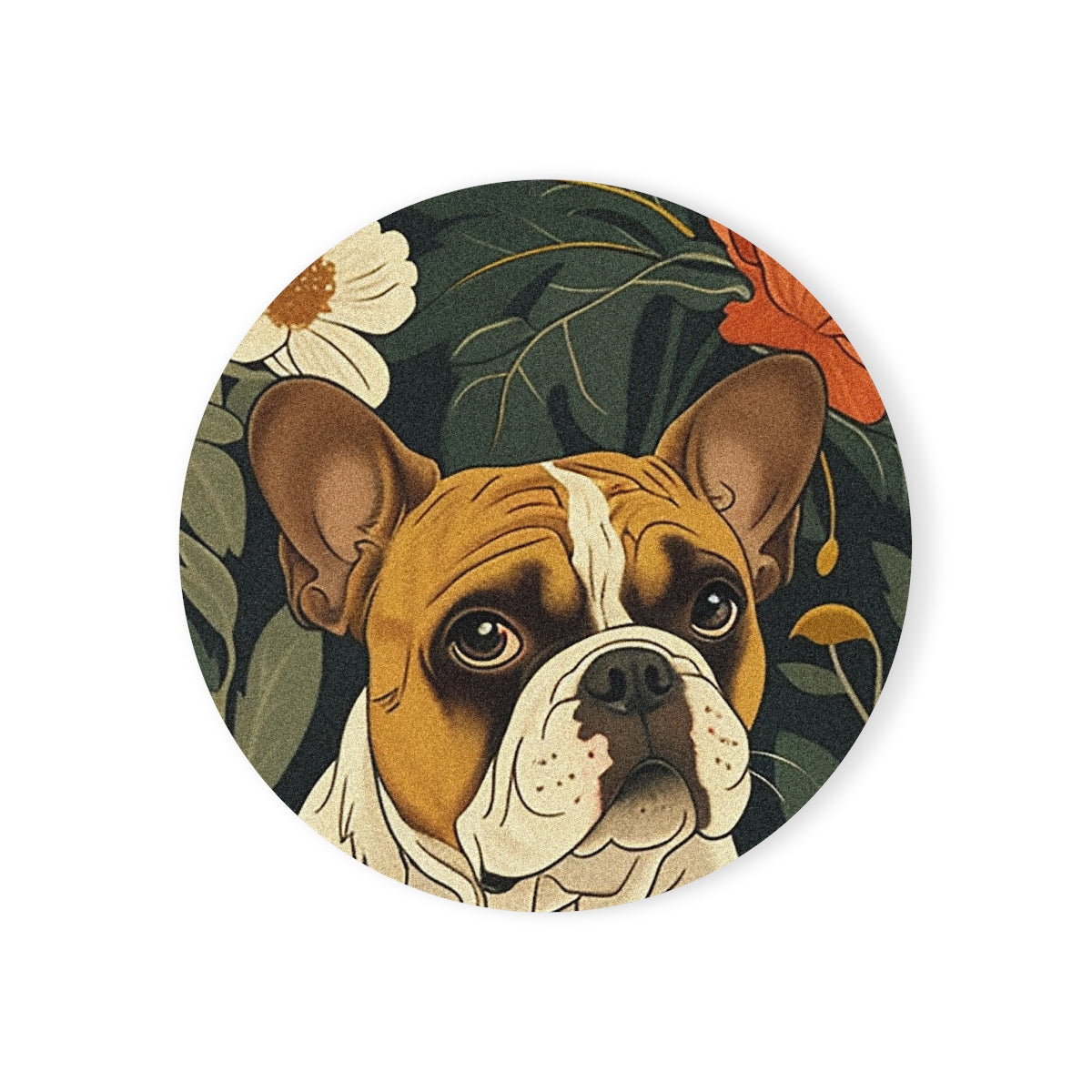Botanical Bulldog Garden Coasters
