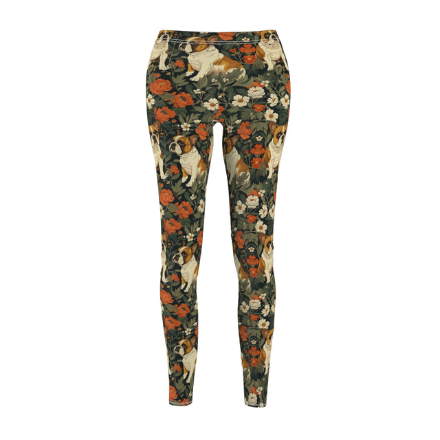 Botanical Bulldog Garden Leggings