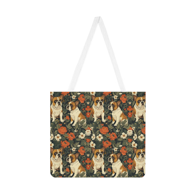 Botanical Bulldog Garden Tote Bag