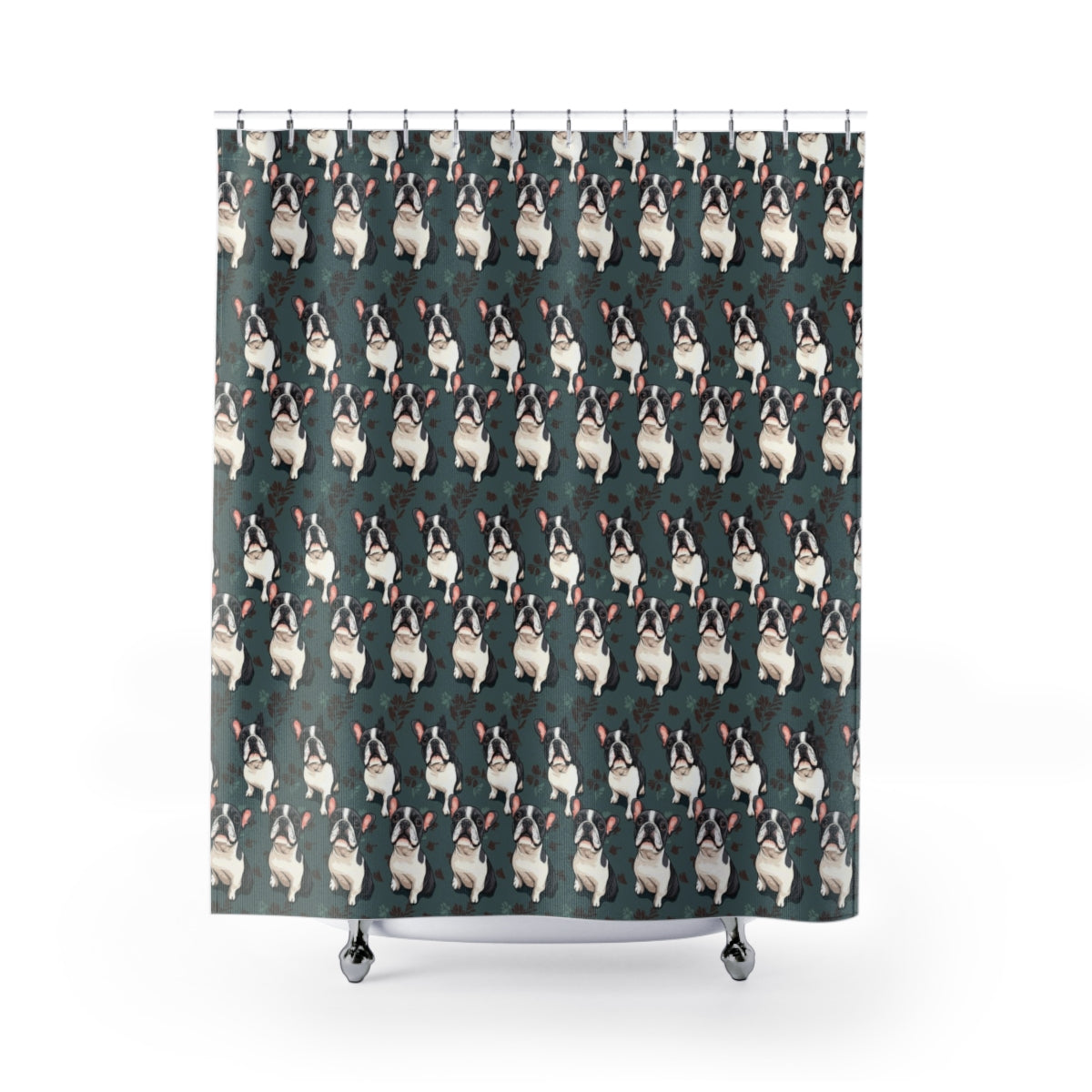 Botanical Bulldog Reverie Shower Curtain