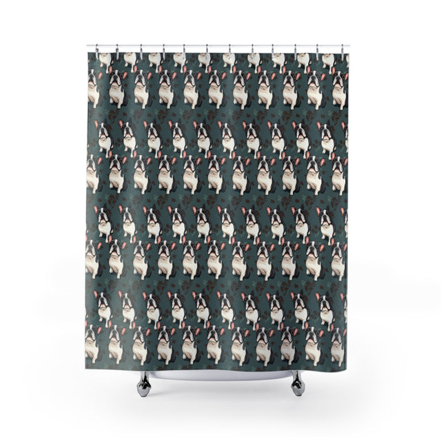 Botanical Bulldog Reverie Shower Curtain