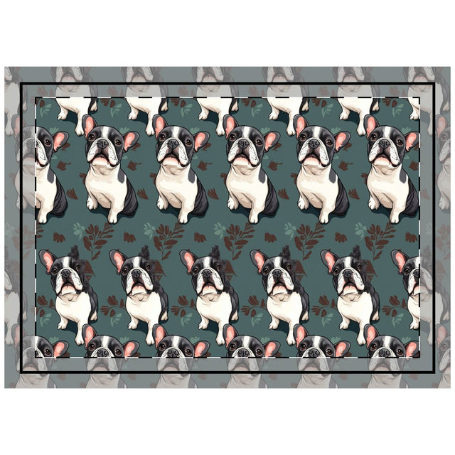 Botanical Bulldog Reverie Throw Pillow