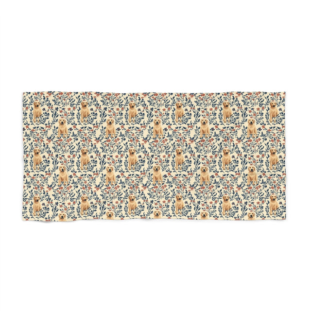 Botanical Labrador Manor Beach Towel