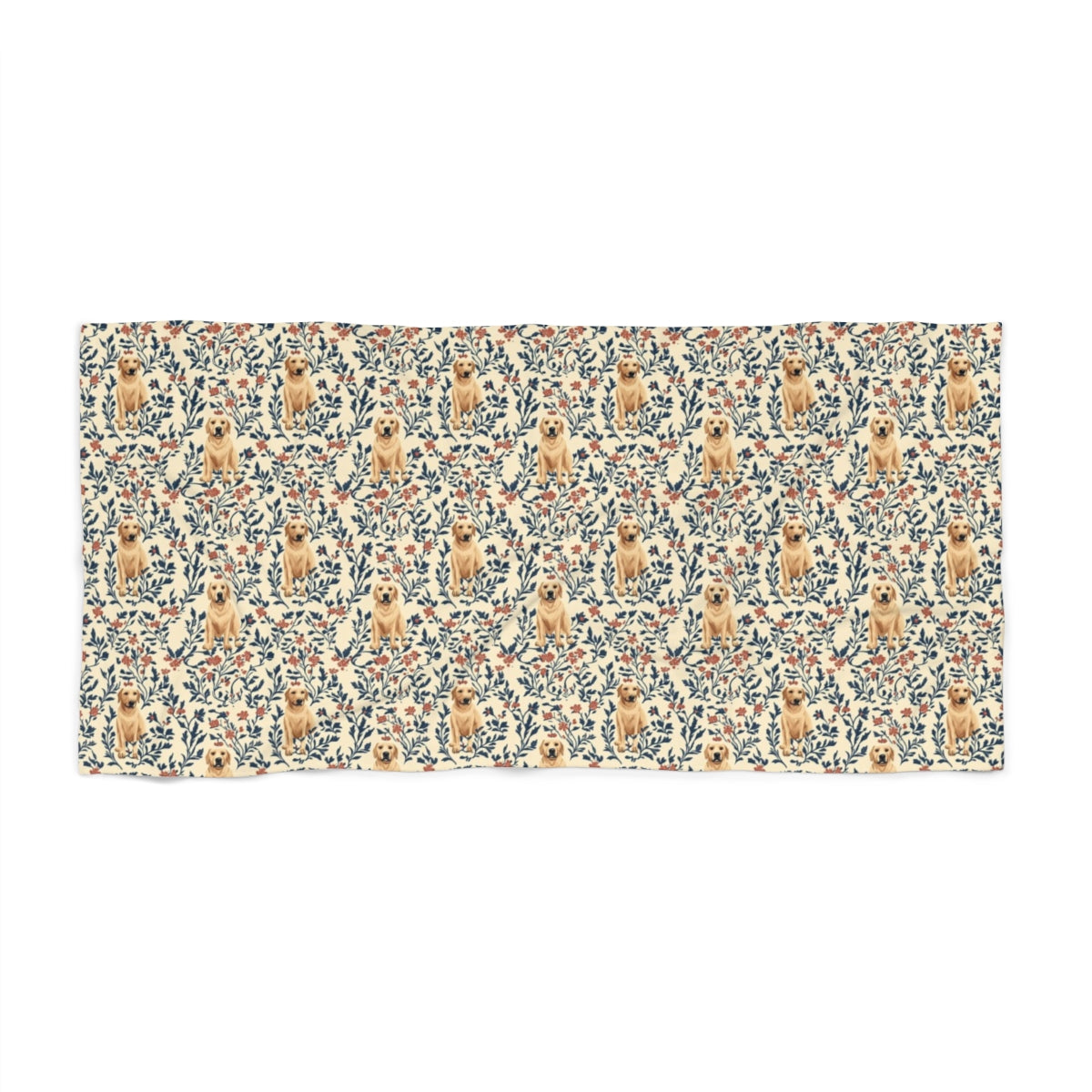Botanical Labrador Manor Beach Towel