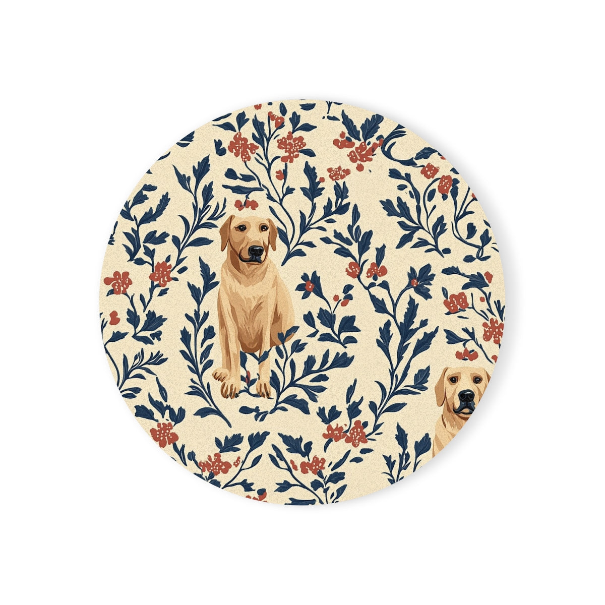 Botanical Labrador Manor Coasters