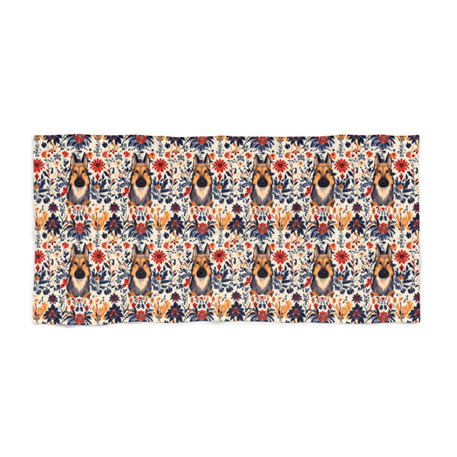 Botanical Shepherd Symphony Beach Towel