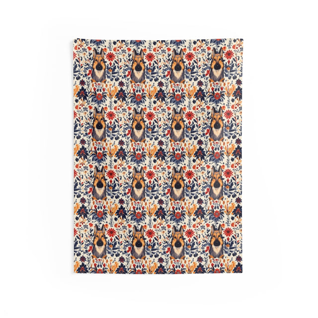 Botanical Shepherd Symphony Wall Tapestry