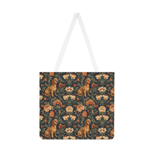 Botanical Tapestry Dachshunds Tote Bag