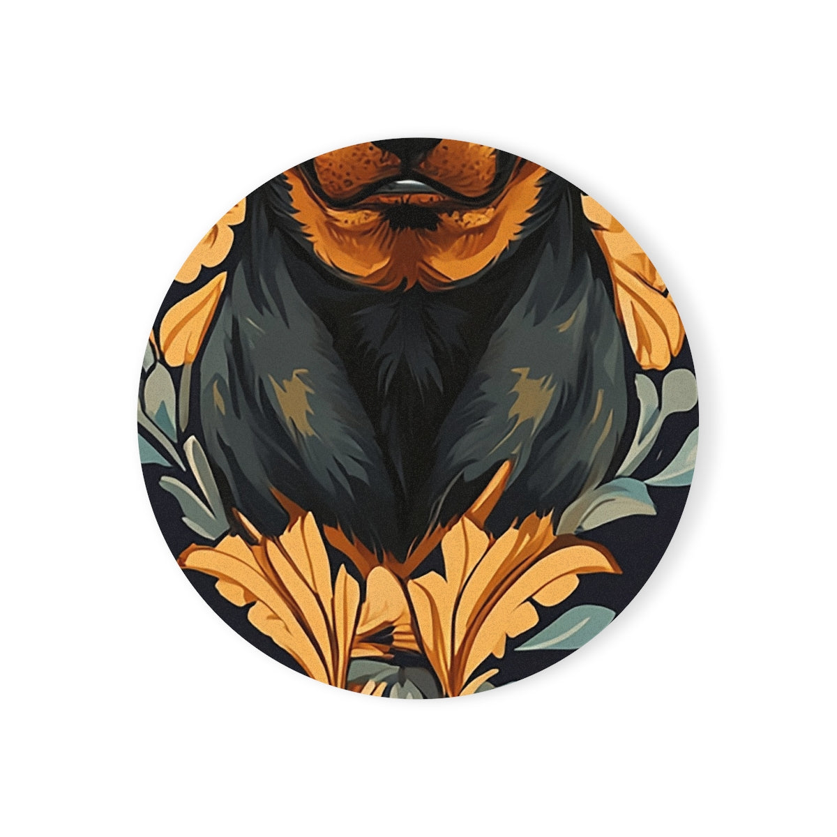 Botanical Tapestry Rottweilers Coasters