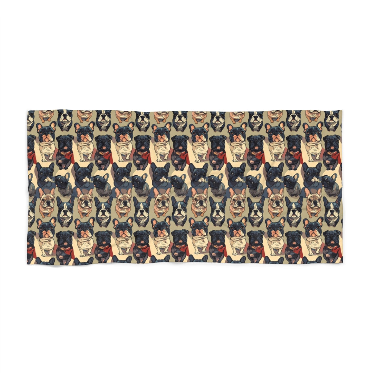 Brindle Boulevard Frenchies Beach Towel