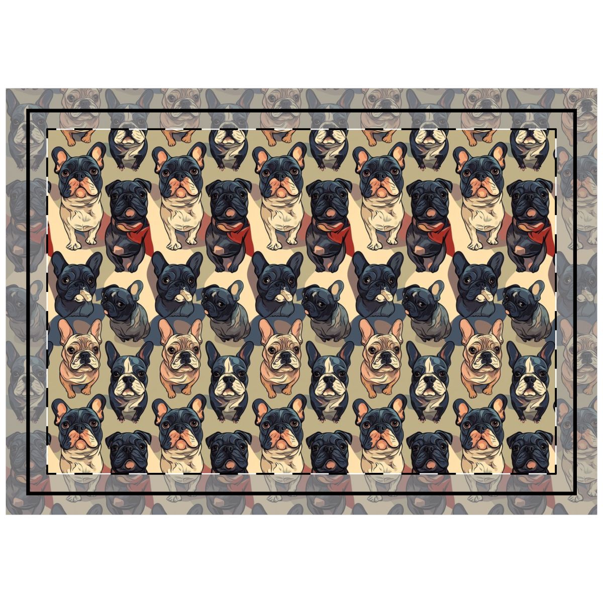 Brindle Boulevard Frenchies Throw Pillow
