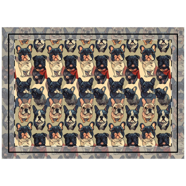 Brindle Boulevard Frenchies Throw Pillow