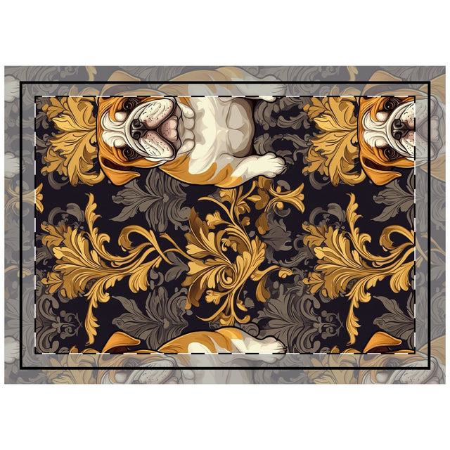 Bronze Majesty Bulldogs Throw Pillow