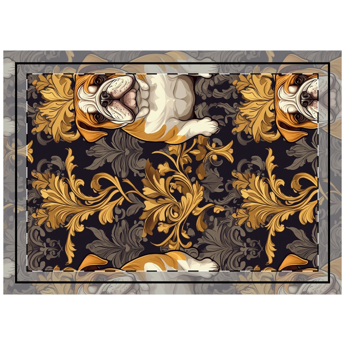 Bronze Majesty Bulldogs Throw Pillow