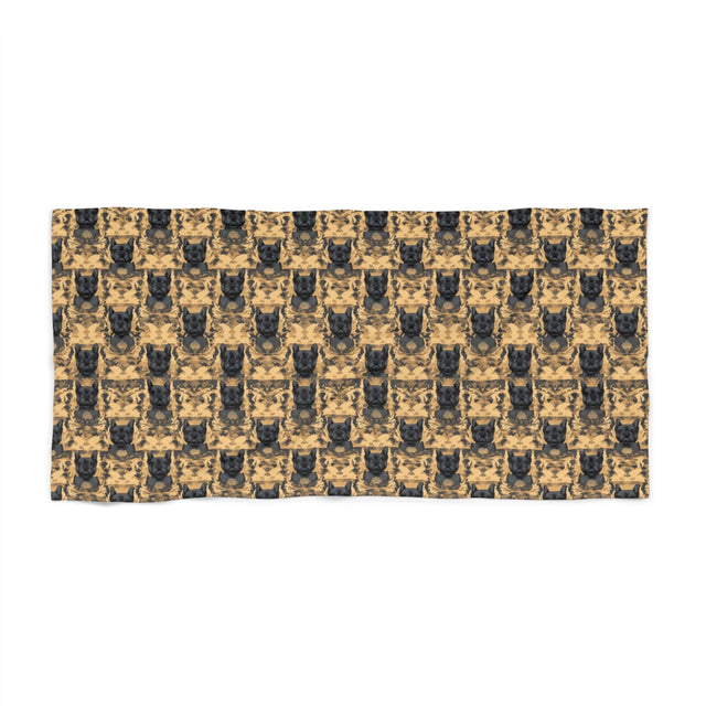 Bronze Majesty Frenchies Beach Towel