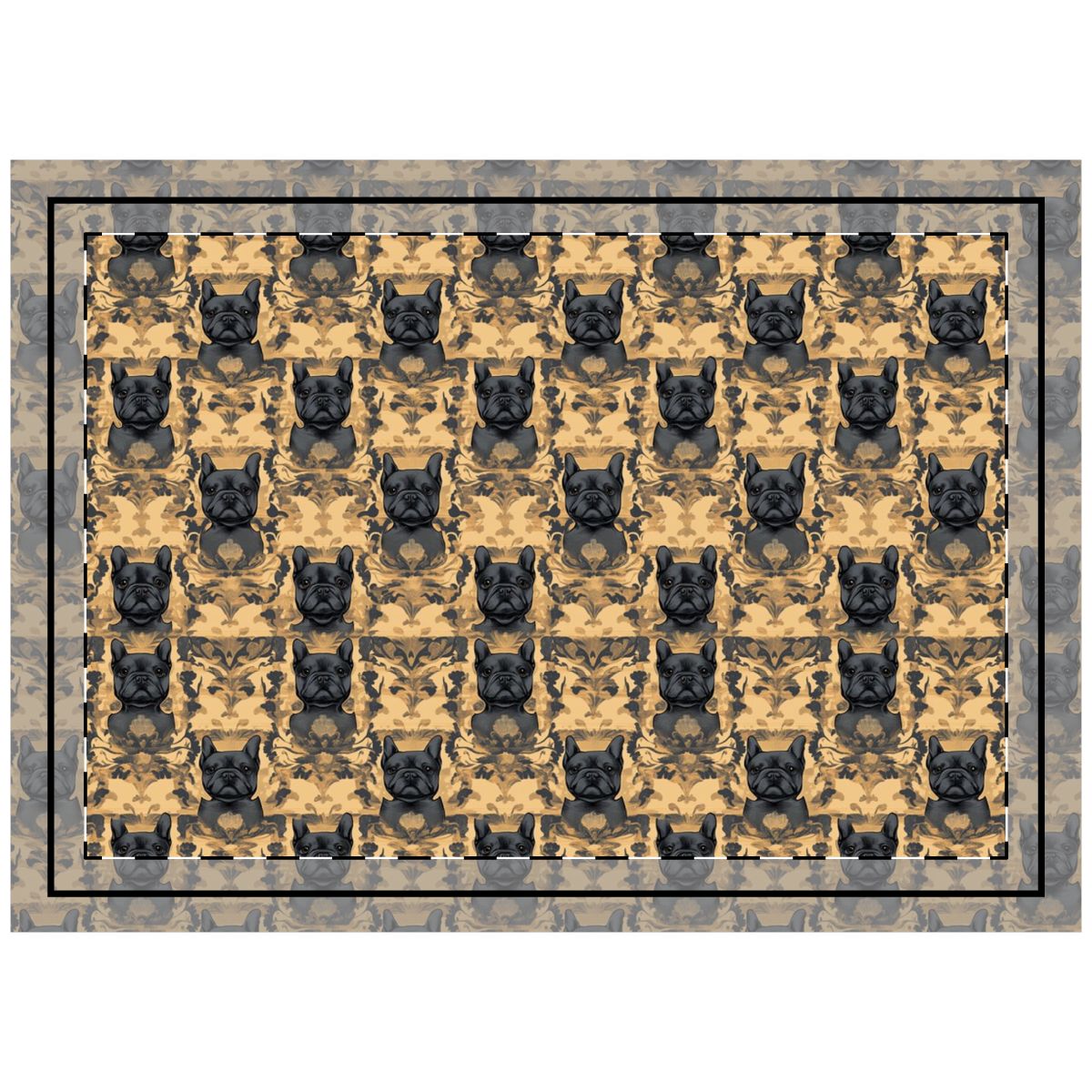 Bronze Majesty Frenchies Throw Pillow