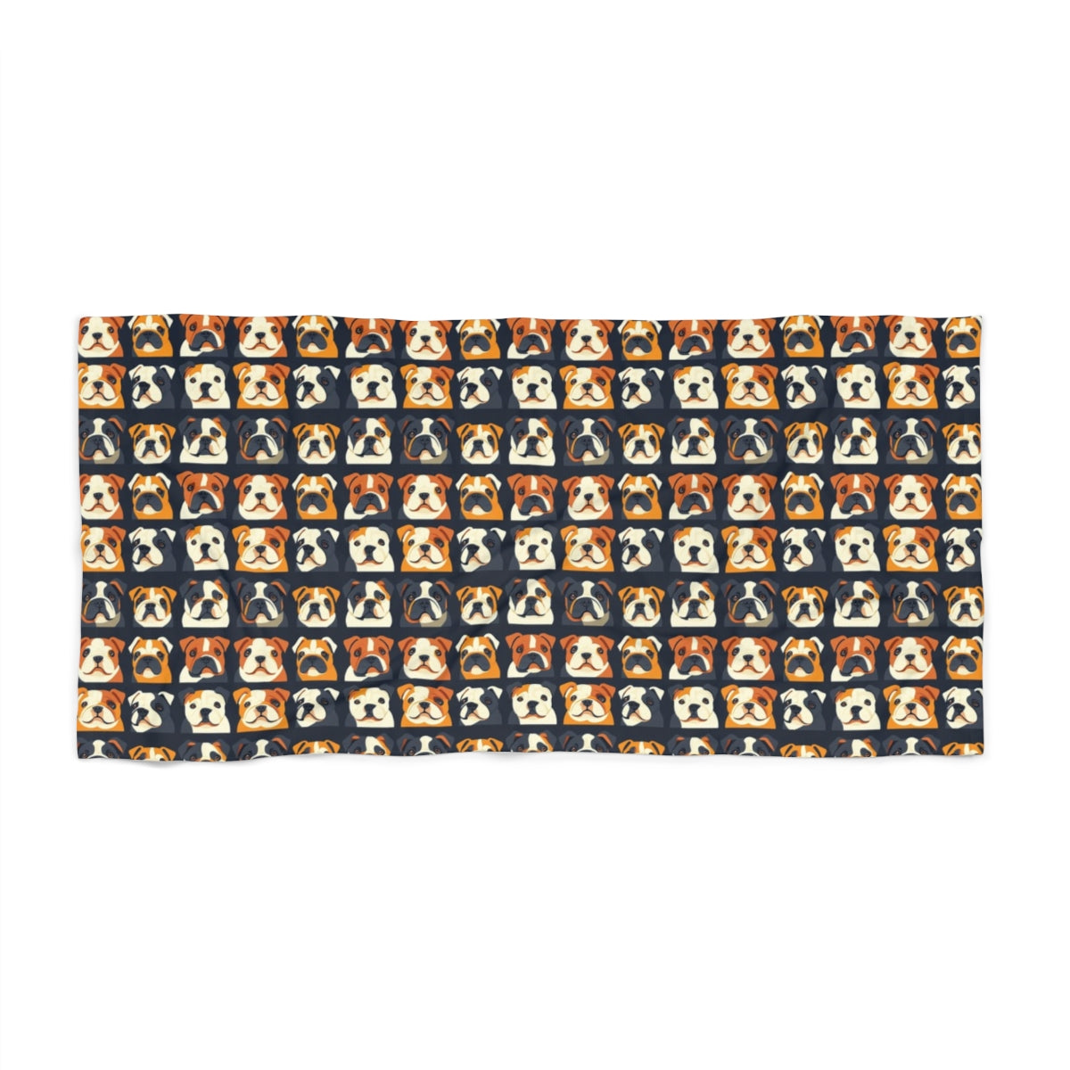 Bulldog Portrait Gallery Beach Towel