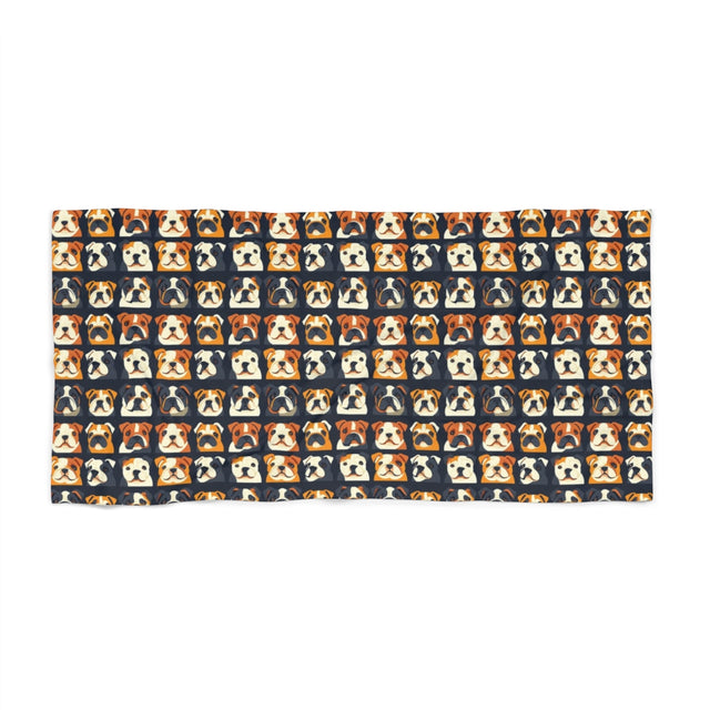 Bulldog Portrait Gallery Beach Towel