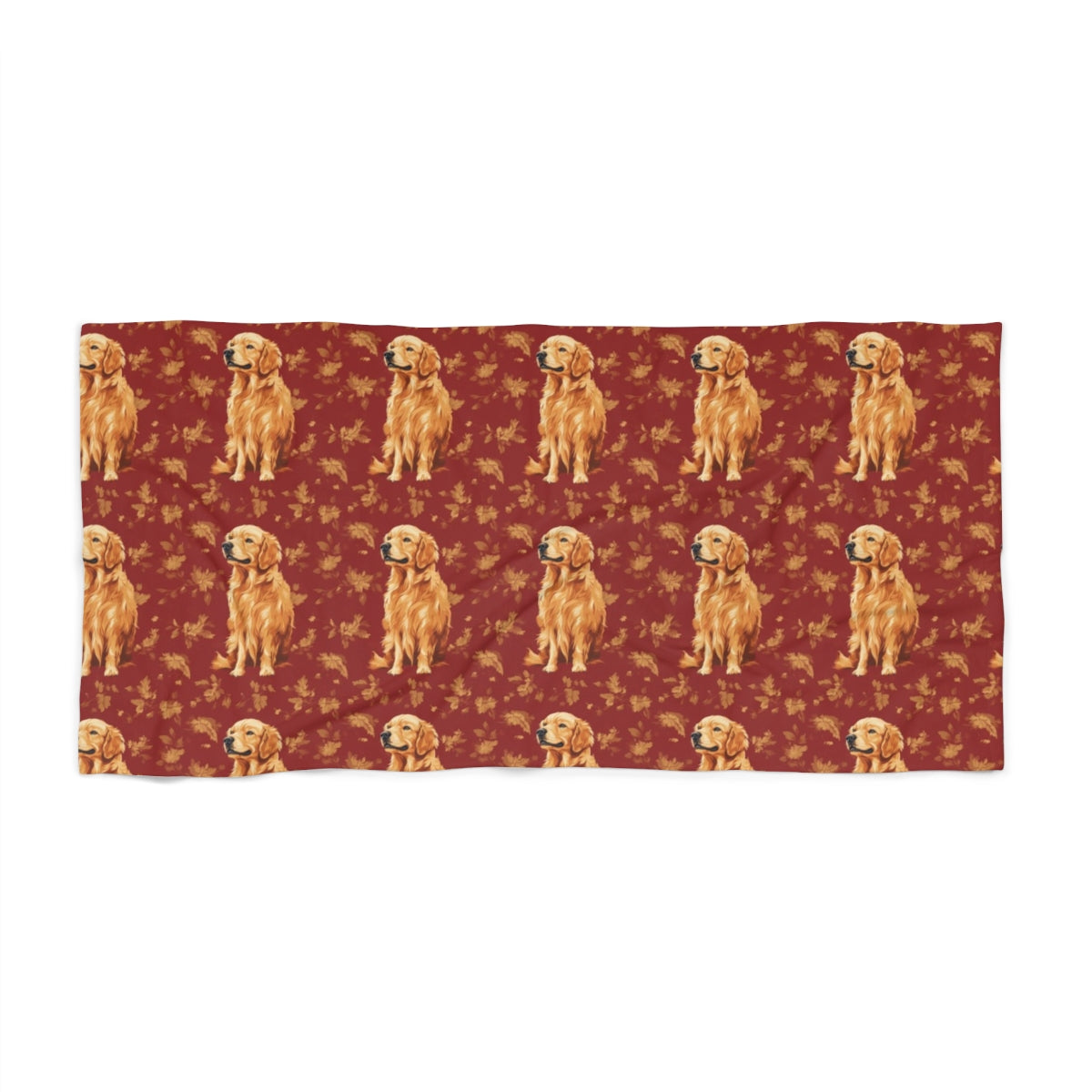 Burgundy Reverie Retrievers Beach Towel
