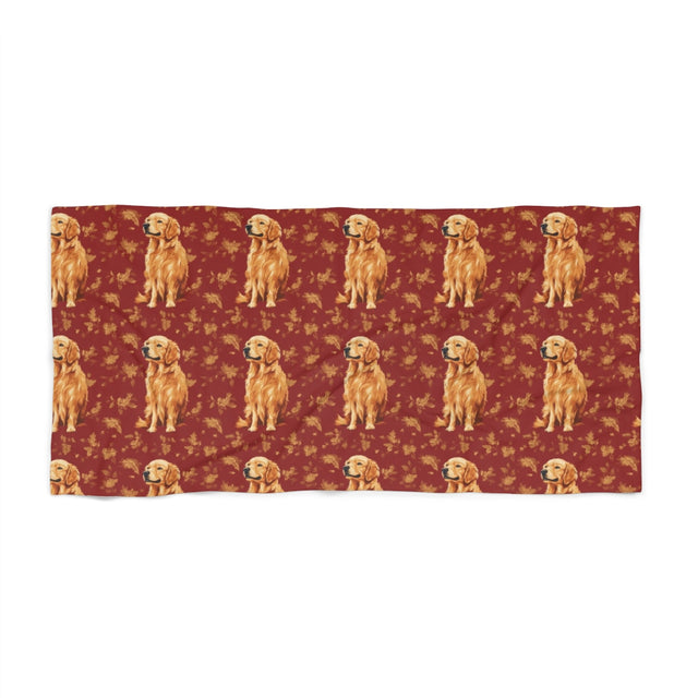 Burgundy Reverie Retrievers Beach Towel