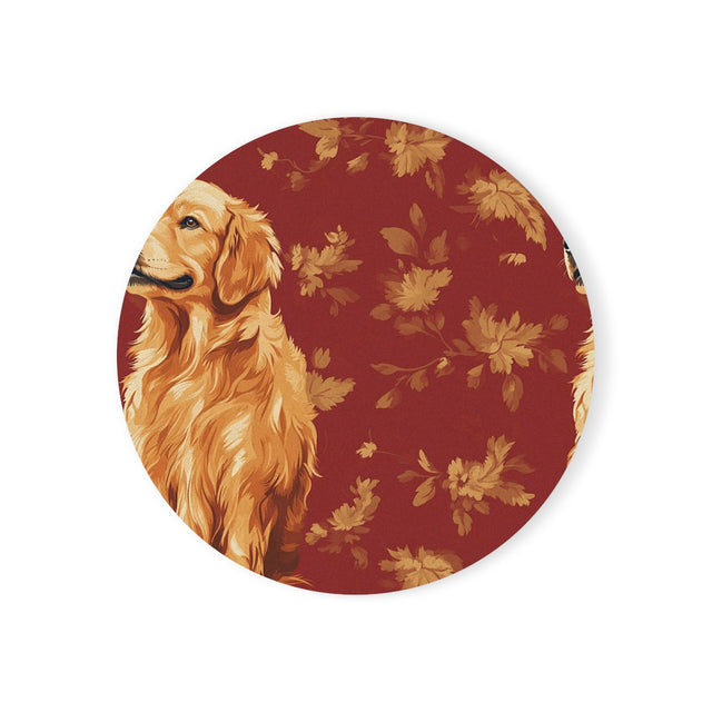 Burgundy Reverie Retrievers Coasters