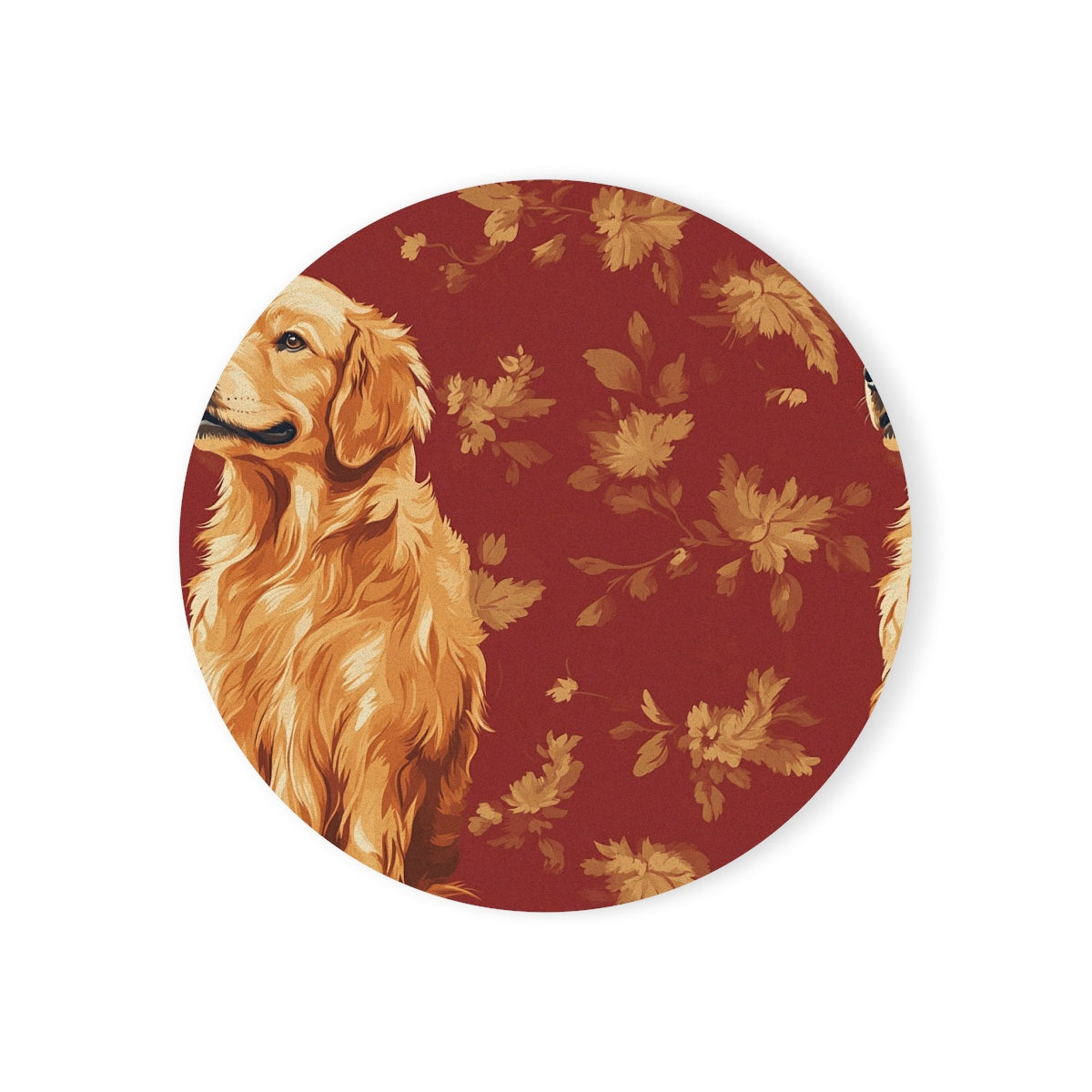 Burgundy Reverie Retrievers Coasters