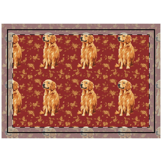 Burgundy Reverie Retrievers Throw Pillow
