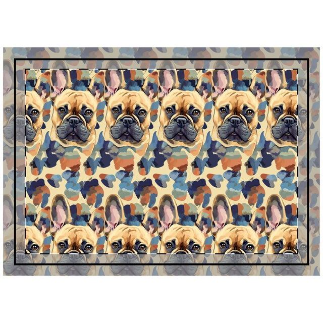 Camouflage Frenchie Brigade Throw Pillow