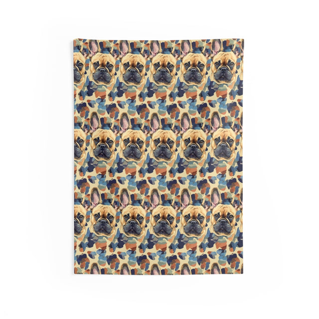 Camouflage Frenchie Brigade Wall Tapestry