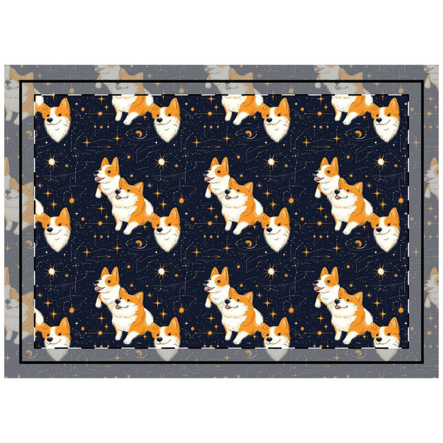 Celestial Corgi Constellation Throw Pillow