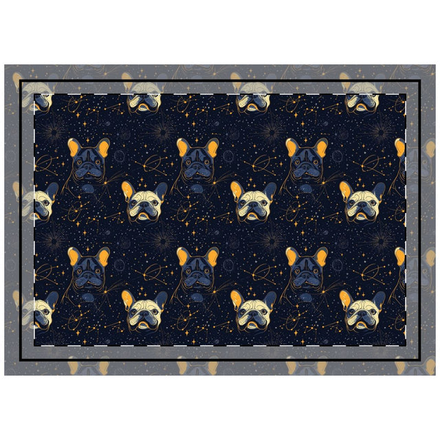 Celestial Frenchie Dreams Throw Pillow