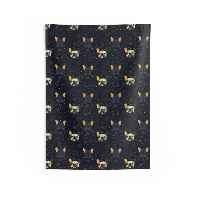 Celestial Frenchie Dreams Wall Tapestry
