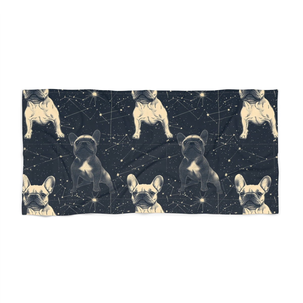 Celestial Frenchies Beach Towel