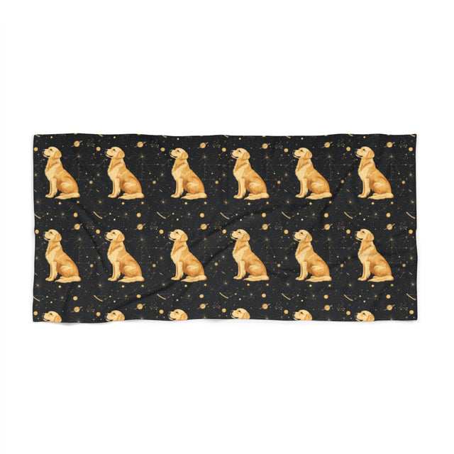 Celestial Golden Dreams Beach Towel