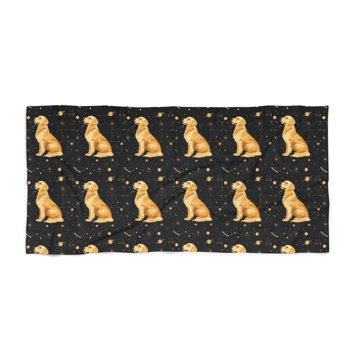 Celestial Golden Dreams Beach Towel