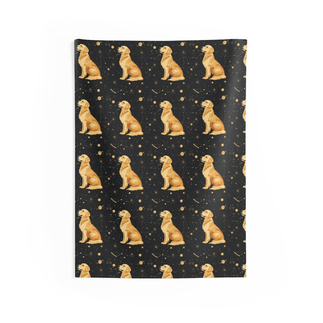 Celestial Golden Dreams Wall Tapestry