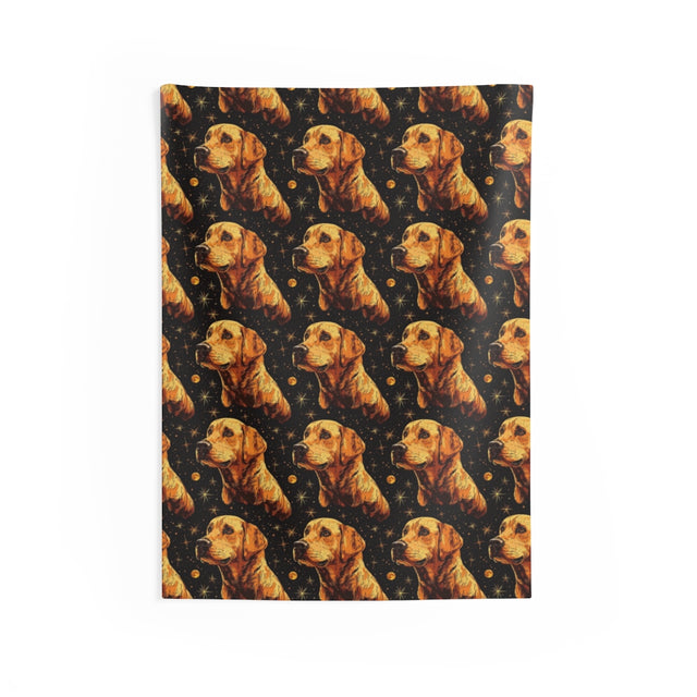 Celestial Golden Hour Labs Wall Tapestry