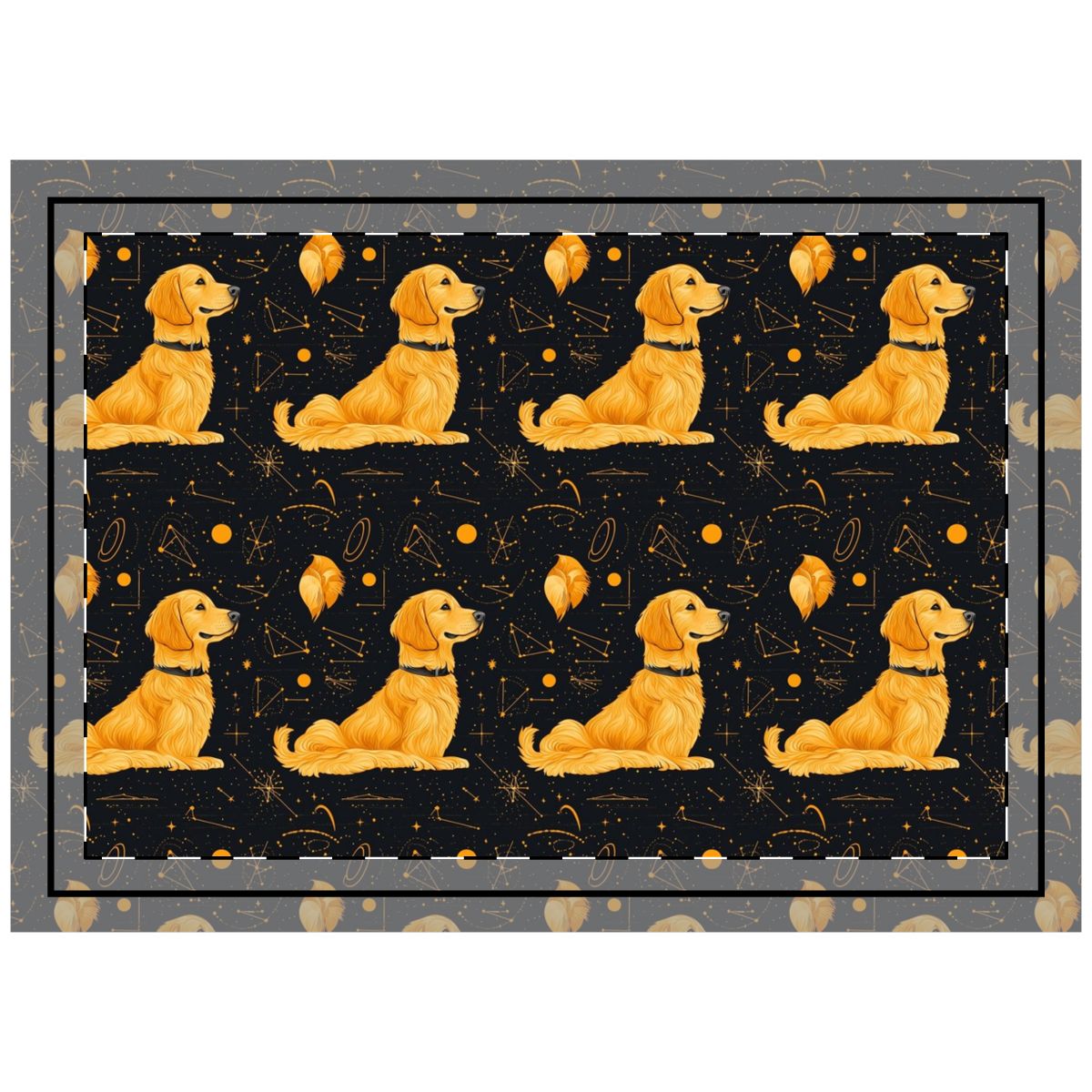 Celestial Navigator Goldens Throw Pillow